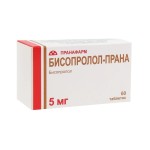 Бисопролол-Прана, таблетки покрытые пленочной оболочкой 5 мг 60 шт