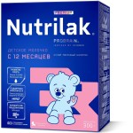 Смесь молочная сухая, Nutrilak (Нутрилак) 300 г Премиум 3 ПроБрэйн с 12 мес с пребиотиками картонная коробка